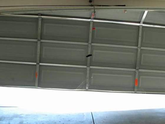 Off-track garage door repair
