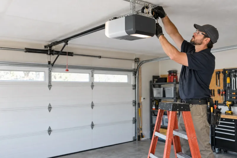 Garage door opener installation